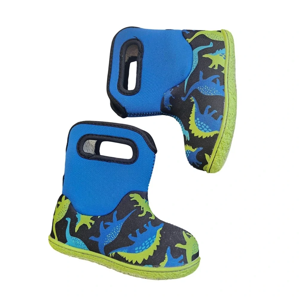 Bogs Baby Bogs Dino Boots Infants 7 Blue Dinosaur Waterproof Insulated